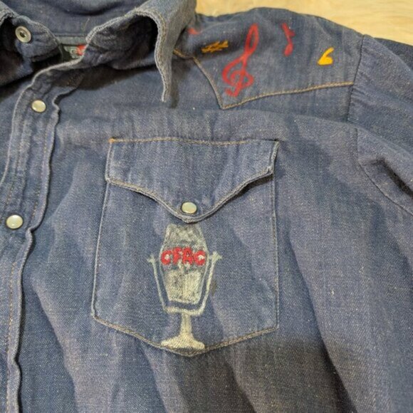 Vintage GWG Denim Pearl Snap Western Shirt - Picture 12 of 13